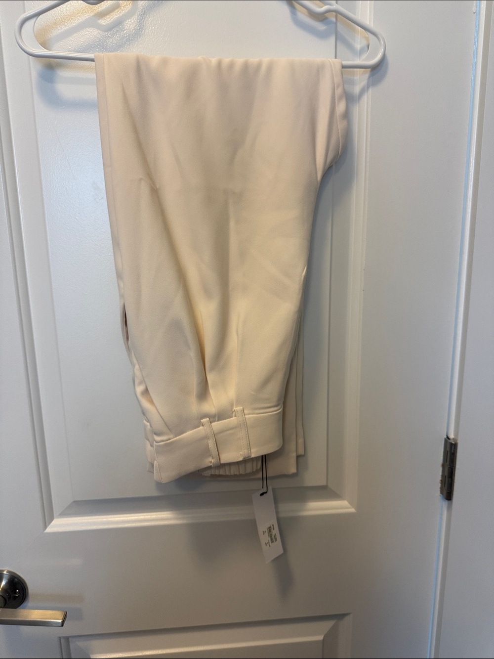 BB Dakota by Steve Madden Cream Straight Leg Pants